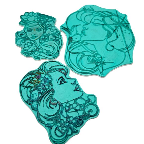 Prima Jamie Dougherty Instachick Cling Art Stamps Set Paige Sophie Annali - Picture 2 of 9